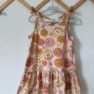 Playful Smiley Face Kids Dress